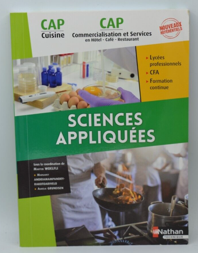 CAP Cuisine commercialisation et services - Sciences appliquées - livre