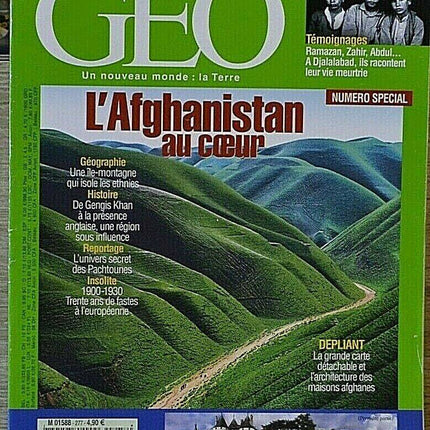l'Afghanistan au cœur - geo - n°277 - revue - Geo magazine