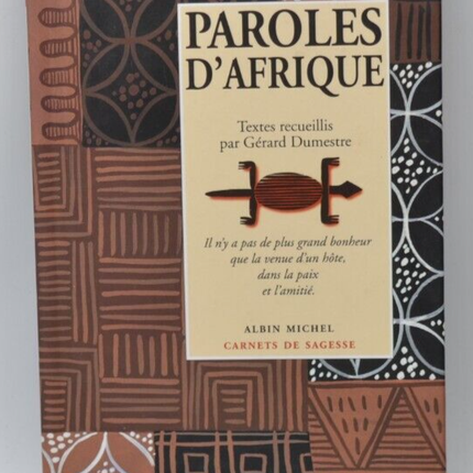 Paroles d'Afrique - Gérard Dumestre - livre
