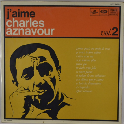 I Love Charles Aznavour Volume 2 - 33 rpm vinyl record