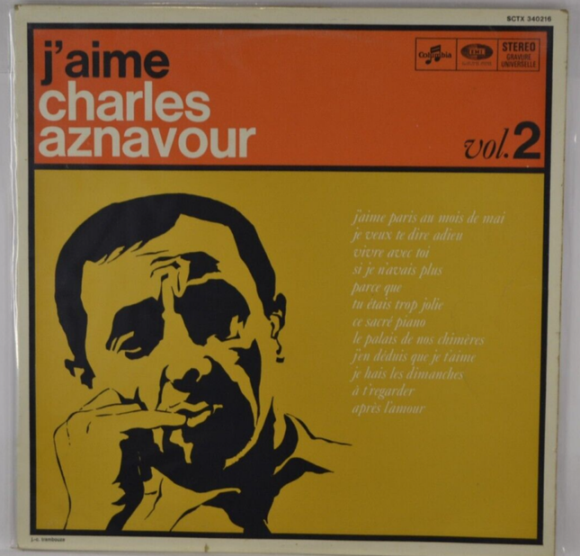 j'aime Charles Aznavour volume 2 - disque vinyle 33 tours