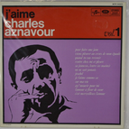 I Love Charles Aznavour Volume 1 - 33 rpm vinyl record