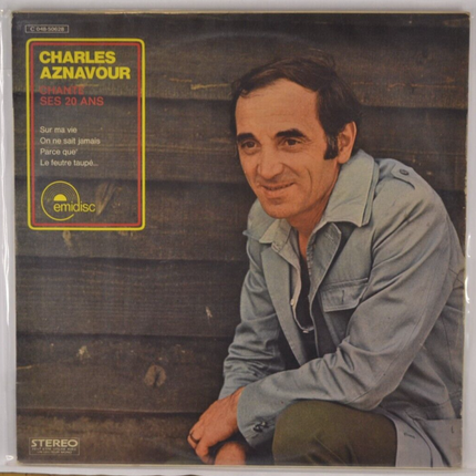Charles Aznavour sings his 20th birthday - 33 rpm vinyl record