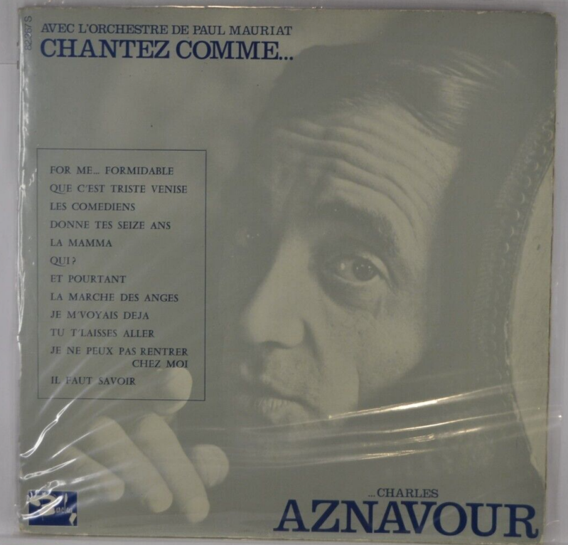 Das Paul Mauriat Orchestra ist für mich großartig, singen Sie wie Charles Aznavour – 33 U/min Vinyl-Schallplatte