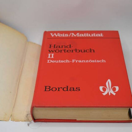 Weis mattutat German French - T2 - wörterbuch dictionary - 1968 - book