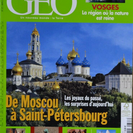 de Moscou à saint Pétersbourg - geo - n°373 - revue - Geo magazine