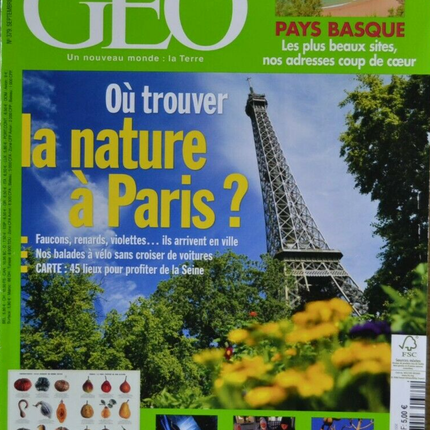 ou trouver la nature à paris - geo - n°379 - revue - Geo magazine