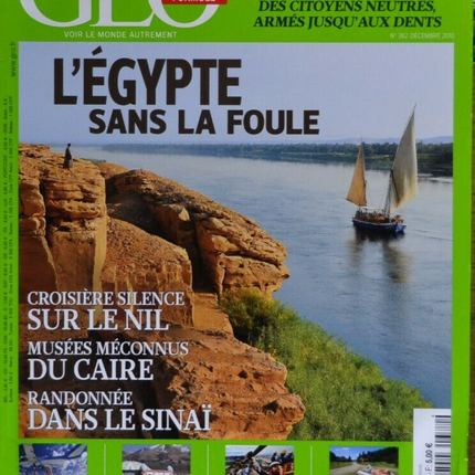 l'égypte sans la foule - geo - n°382 - revue - Geo magazine