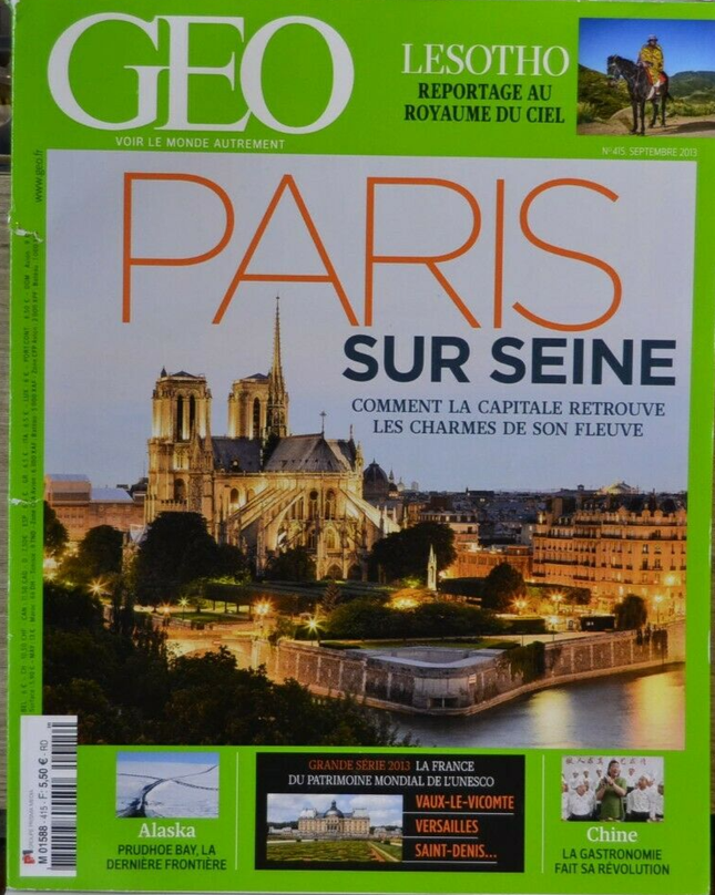 paris sur seine - geo - n°415 - revue - Geo magazine