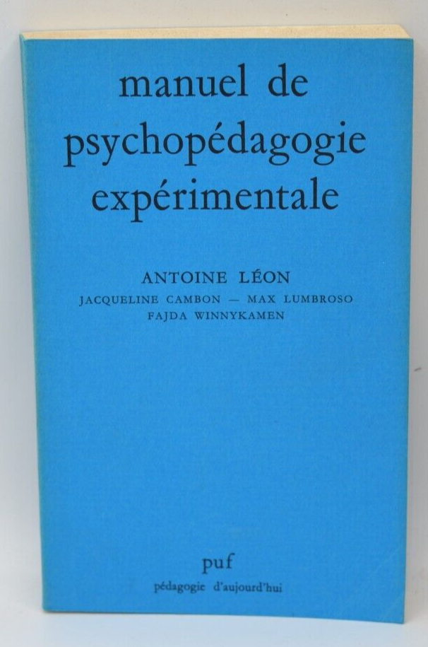 Handbuch der experimentellen Psychopädagogik - Antoine Léon - Buch