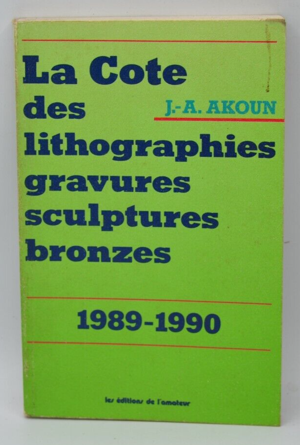 Die Bewertung von Lithographien, Gravuren, Bronzeskulpturen - 1989-1990 - Akoun Buch