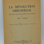 La révolution originelle - Marc Chapiro - 1958 - livre