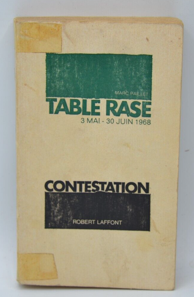 table rase contestation - Marc Paillet - livre