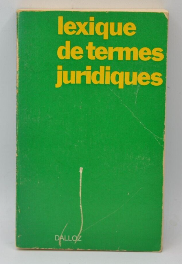 Lexique de termes juridiques - Dalloz - livre