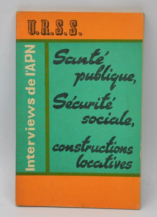 santé publique sécurité sociale constructions locatives - U.R.S.S - livre