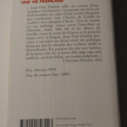 Une vie française – Saga intime et Histoire de France contemporaine | Jean‑Paul Dubois - livre
