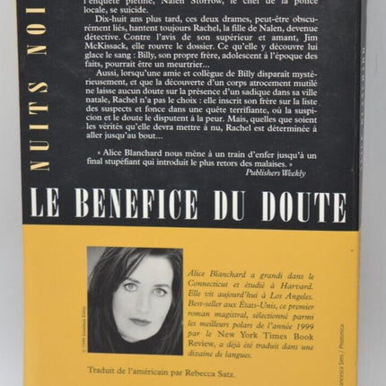 The Benefit of the Doubt - Alice Blanchard - 2000 - book