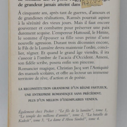 Ramsès – Sous l’acacia d’Occident (Tome 5) – Christian Jacq – roman historique Égypte ancienne occasion - livre