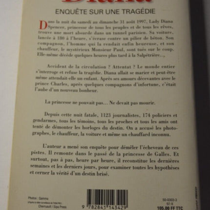 Diana enquête sur une tragédie - Jean-Pierre Van Geirt - livre