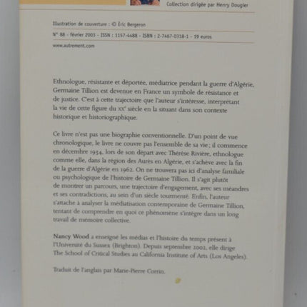 Germaine Tillion, eine Frauenerinnerung - Nancy Wood - 2003 - Buch