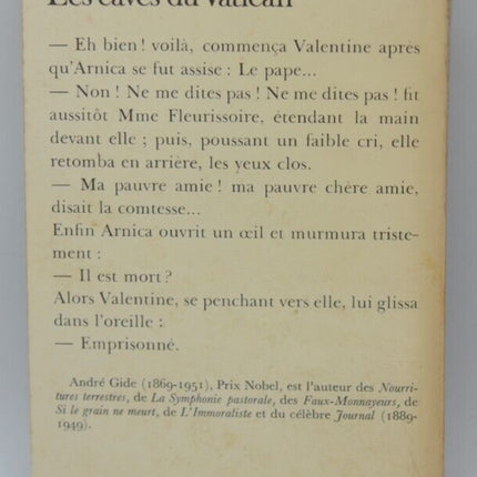 Les caves du Vatican - André Gide - livre