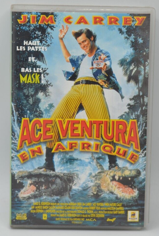 Ace Ventura in Africa - Jim Carrey - VHS Video Cassette K7