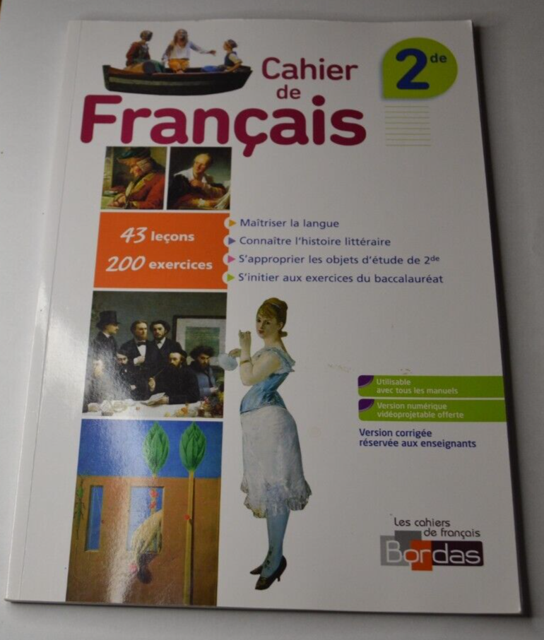Cahier de français 2de - version corrigée - Bordas - livre