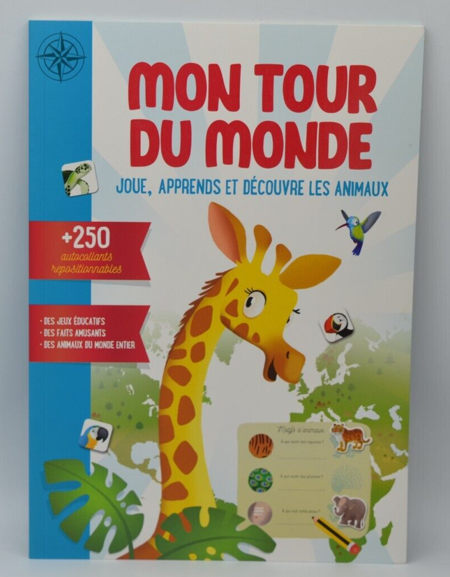 Joue apprends et découvre les animaux - mon tour du monde- 2020 - livre