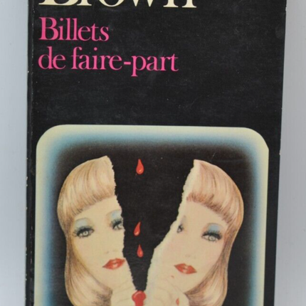 Billets de faire - part - Carter Brown - 1979 - livre