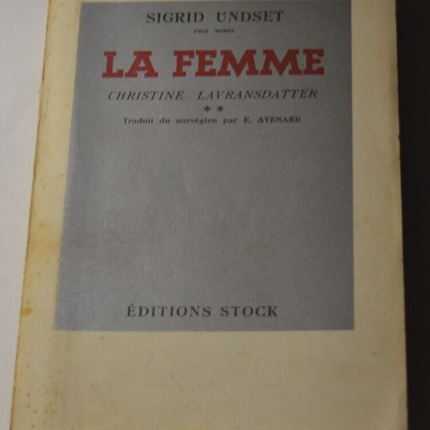 Die Frau – Christine Lavransdatter Band 2 – Sigrid Undset – 1948 – Buch