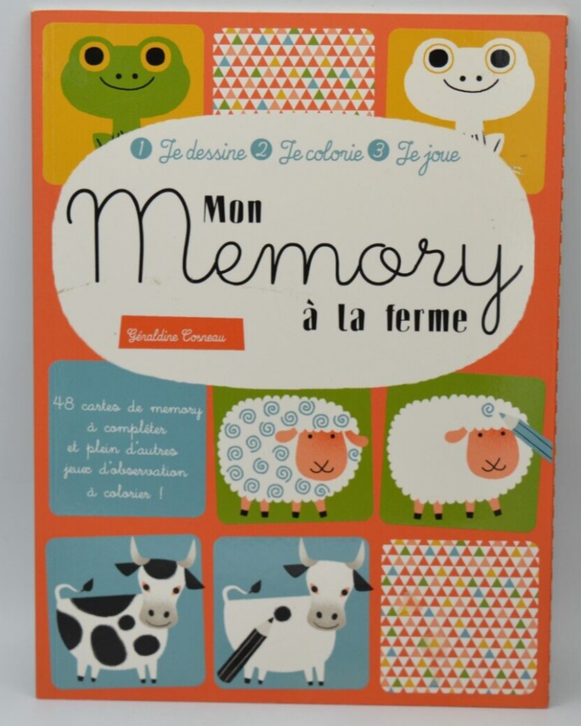 Mon memory à la ferme 48 cartes - Géraldine Cosneau - 2019 - livre