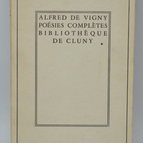 Complete Poems - Alfred de Vigny - Cluny Library - 1958 - book