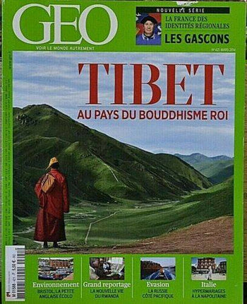 tibet au pays du bouddhisme roi - geo - n°421 - revue - Geo magazine