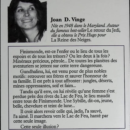 Roman Finismonde Joan Vinge science-fiction space opera monde futur dystopie civilisation fin du monde occasion - livre