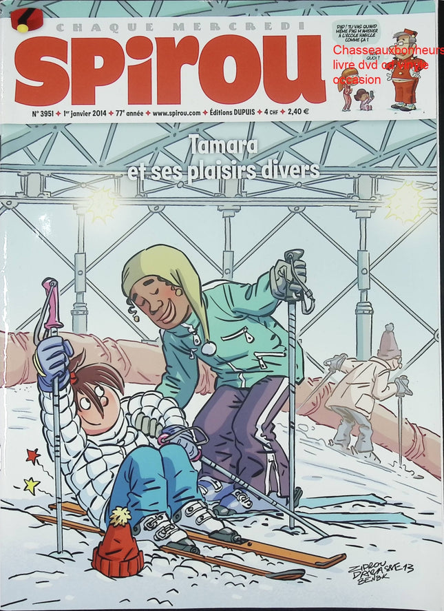 Magazine BD Spirou 2014 numéros anciens collection franco-belge humour aventure jeunesse occasion - Livre