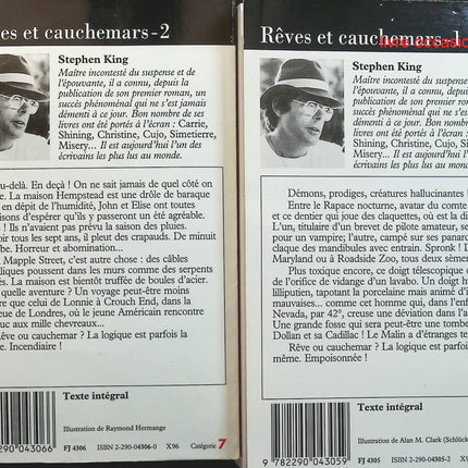 rêves et cauchemars - coffret tome 1 et 2 - Stephen King - livre