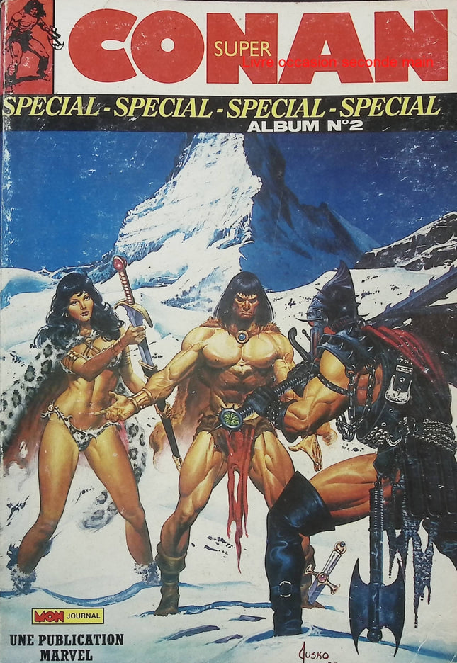 Super Conan N°2 – 3 histoires – Mon Journal – Publication Marvel – Comics Conan vintage d’occasion - Livre BD