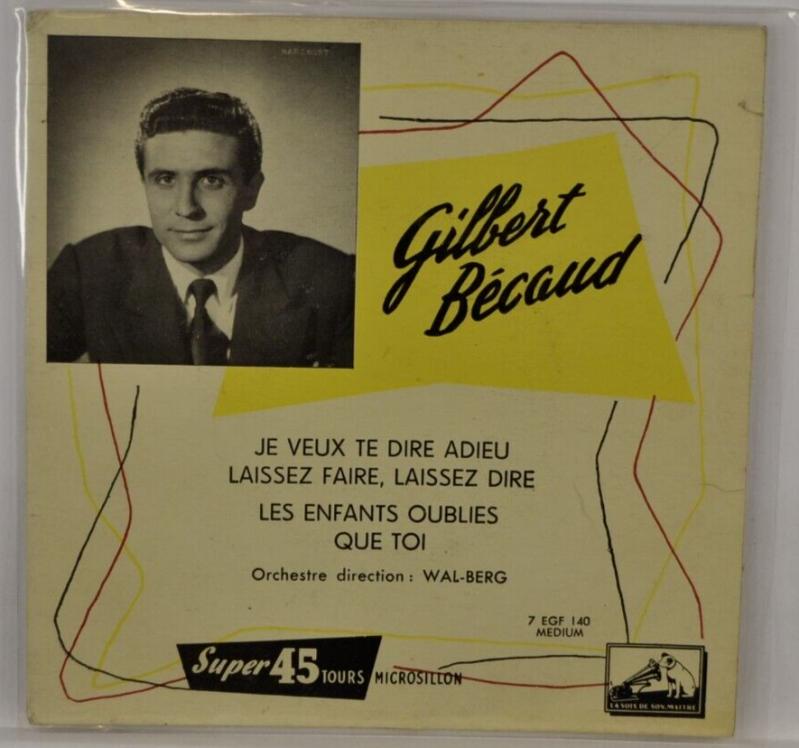 Ich möchte mich von dir verabschieden, Gilbert Becaud – 45-U/min-Vinylplatte