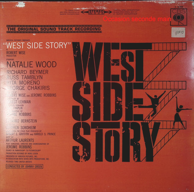 Leonard Bernstein – West Side Story (The Original Sound Track Recording) – Vinyle 33 tours CBS S 62058 occasion - Disque vinyle 33 tours