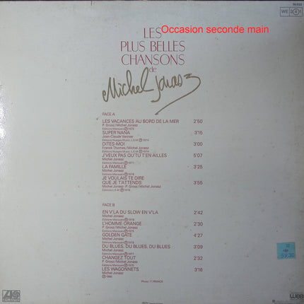 Michel Jonasz – Les Plus Belles Chansons De Michel Jonasz – Vinyle 33 tours Atlantic 50 822 occasion - Disque vinyle 33 tours