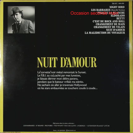 Bernard Lavilliers – Nuit D'Amour – Vinyle 33 tours Barclay 200.255 occasion - Disque vinyle 33 tours