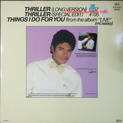 Michael Jackson – Thriller – Maxi 45 tours Epic A-12.3643 occasion - Disque vinyle Maxi 45 tours