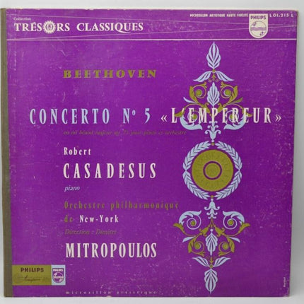 Beethoven – Konzert Nr. 5 „Der Kaiser“ von Robert Casadesus – 33 U/min Vinyl-Schallplatte